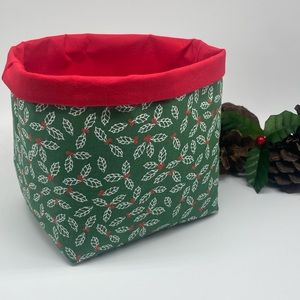 Handmade Christmas Fabric Basket